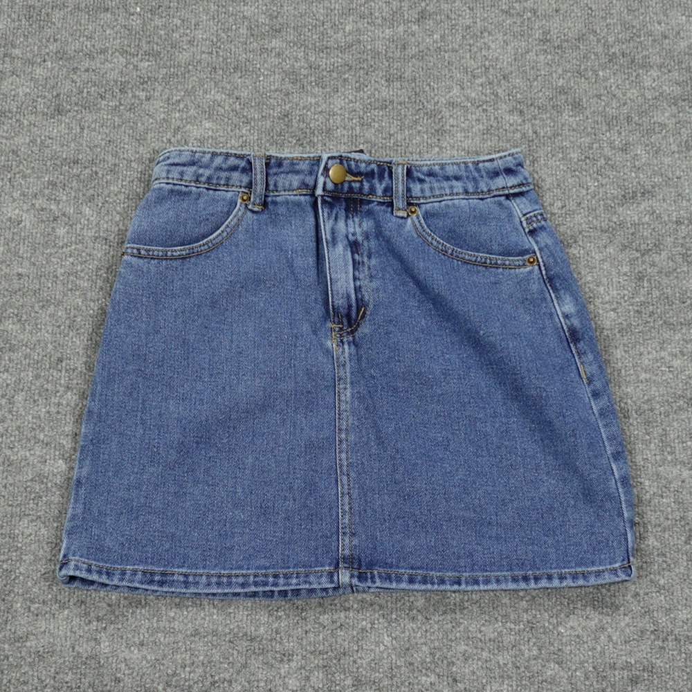 Forever 21 Skirt Womens Small Blue Denim Mini Medium Wash‎ Five Pocket Casual